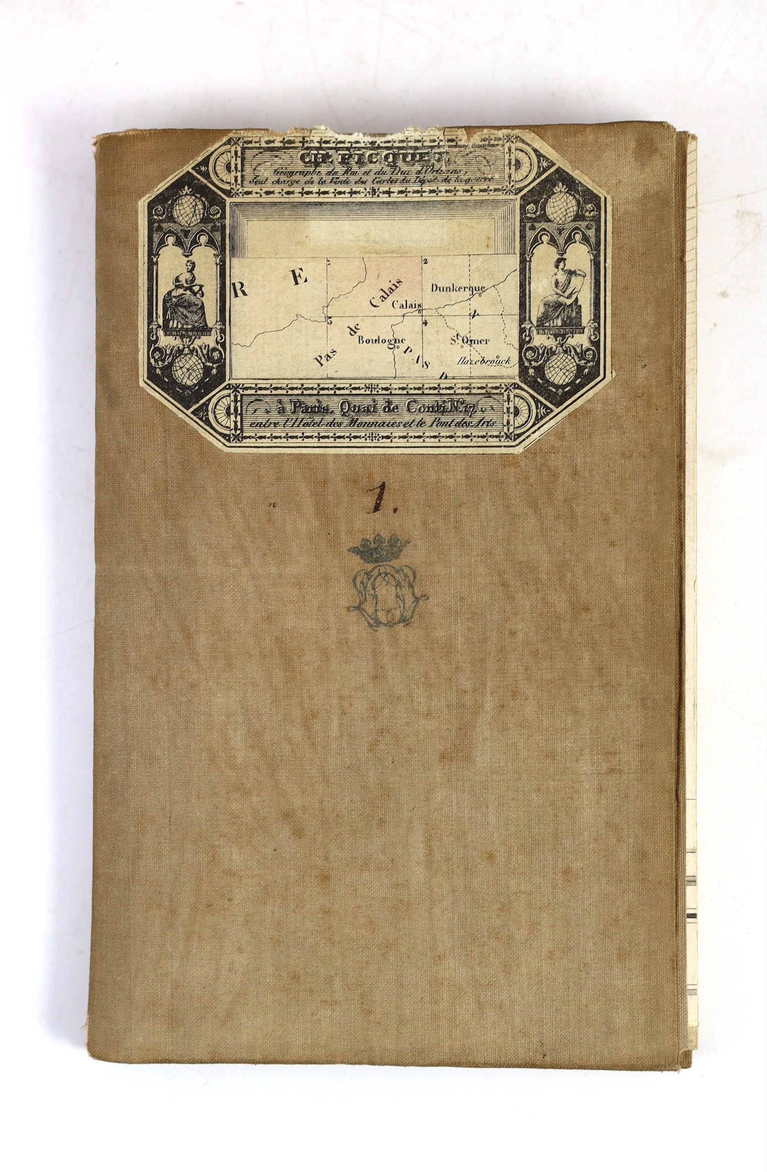 Picquet, Charles - France, an incomplete set of 53 engraved linen backed folding maps, including those numbered 1-8, 10-15, 22, 30, 32, 36-38, 43-45, 54-55, 64-65, 66, 68, 70, 80, 82-85, 95, 97-100, 114-115, 140 and 151,
